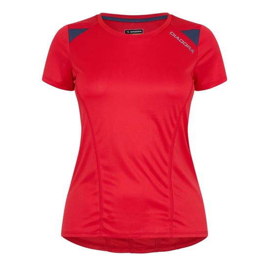 Diadora T-shirt met logo en mesh-inzetstukken voor dames (Tomatenrood) - Image 1