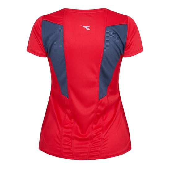 Diadora T-shirt met logo en mesh-inzetstukken voor dames (Tomatenrood) - Image 2