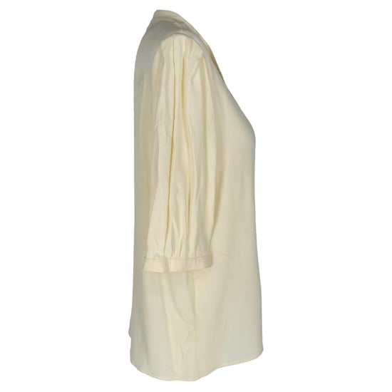 Celine Vintage Blouse met ingebouwde strik in pastelgeel acetaat - Image 2