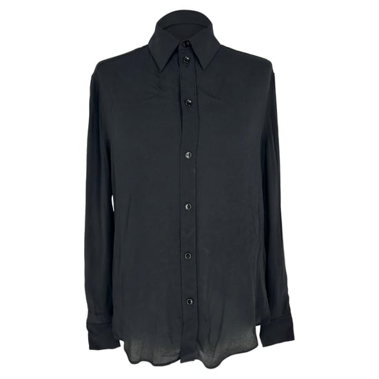 Celine blouse met lange mouwen en knoopsluiting in zwart acetaat - Image 1
