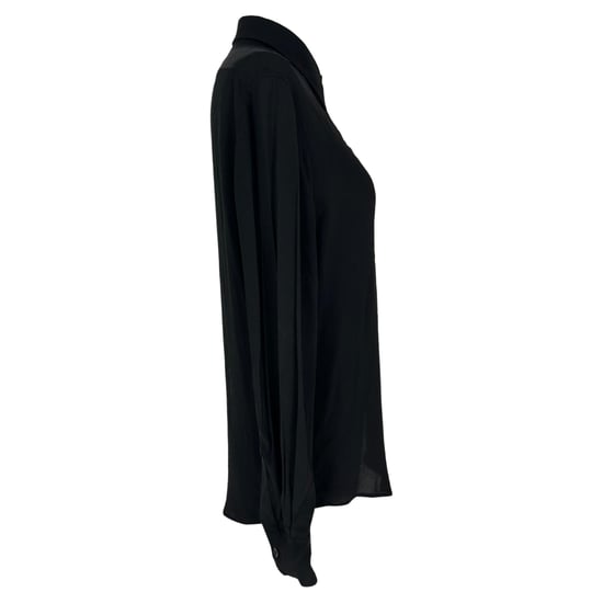 Celine blouse met lange mouwen en knoopsluiting in zwart acetaat - Image 2