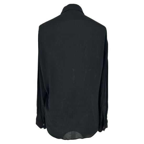 Celine blouse met lange mouwen en knoopsluiting in zwart acetaat - Image 3