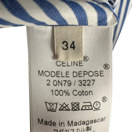 Celine Classic gestreept overhemd van blauw katoen - Image 6