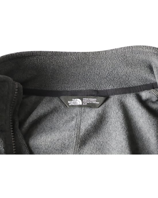 The North Face 100 Glacier fleecejack met volledige ritssluiting voor heren, gemaakt van grijs gerecycled polyester. - Image 4