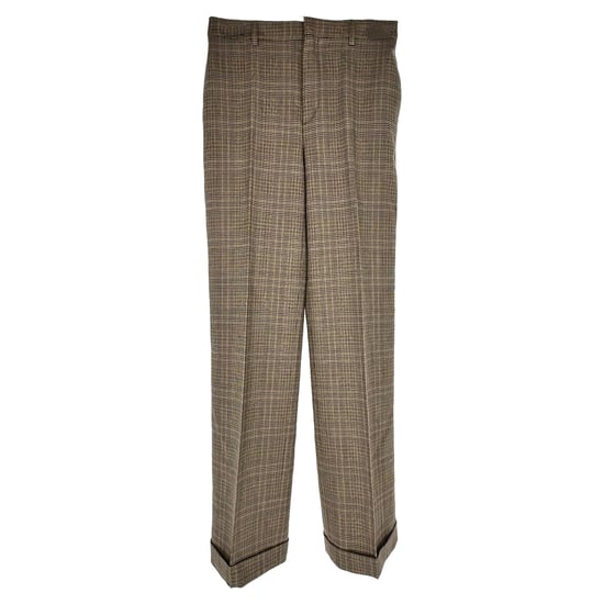 Celine Prince of Wales geruite broek van bruine wol - Image 1