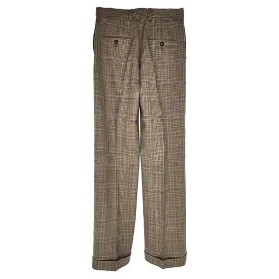 Celine Prince of Wales geruite broek van bruine wol - Image 2
