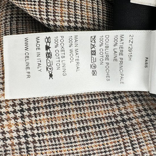 Celine Prince of Wales geruite broek van bruine wol - Image 6