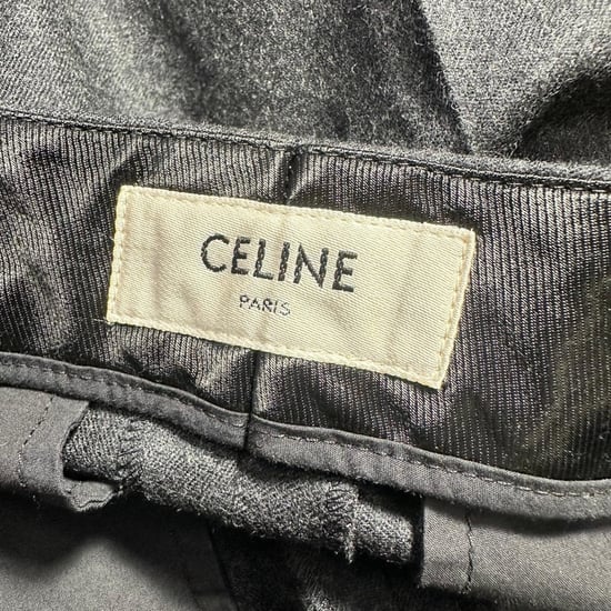 Celine plooibroek van zwarte wol - Image 3