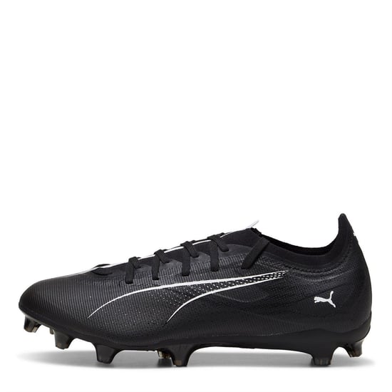 Puma Heren Ultra 5 Match Stevige Grond Voetbalschoenen (Zwart, Wit) - Image 2