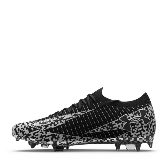 Under Armour Unisex voetbalschoenen voor volwassenen, Elite 3, voor harde ondergrond (Zwart, Wit) - Image 3