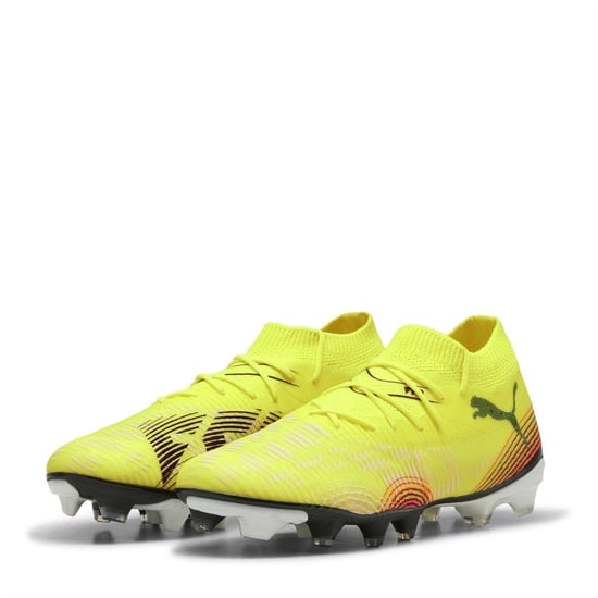 Puma Future 8 voetbalschoenen voor dames, nauwsluitende pasvorm, voor kunstgras (Geel/zwart) - Image 1