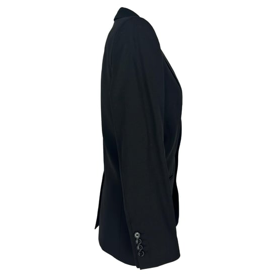 Celine klassieke blazer met enkele rij knopen in zwarte wol - Image 2