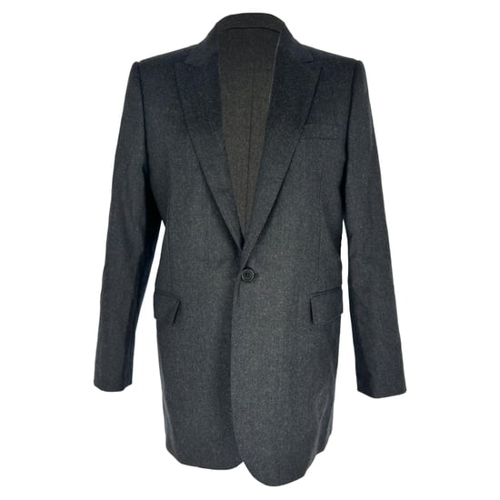 Celine single-breasted gestructureerde blazer van zwarte wol - Image 1