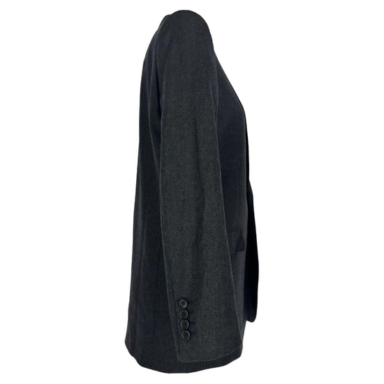Celine single-breasted gestructureerde blazer van zwarte wol - Image 2