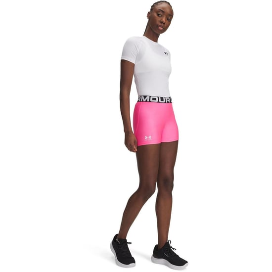 Under Armour Dames/Dames HeatGear Compressieshort (Roze) - Image 3