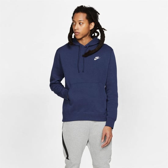 Nike Heren Club Fleece Pullover Hoodie (Marine) - Image 5