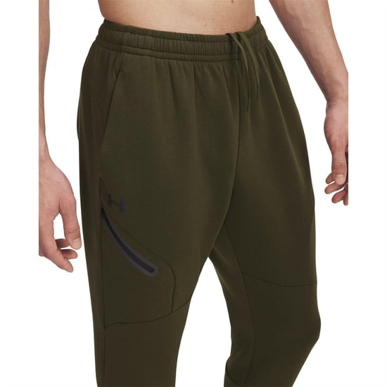 Under Armour Heren-joggingbroek van Unstoppable-fleece met ritszakken (Groen) - Image 3