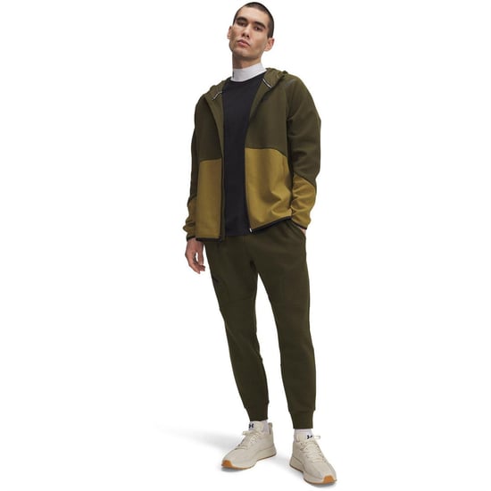 Under Armour Heren-joggingbroek van Unstoppable-fleece met ritszakken (Groen) - Image 4