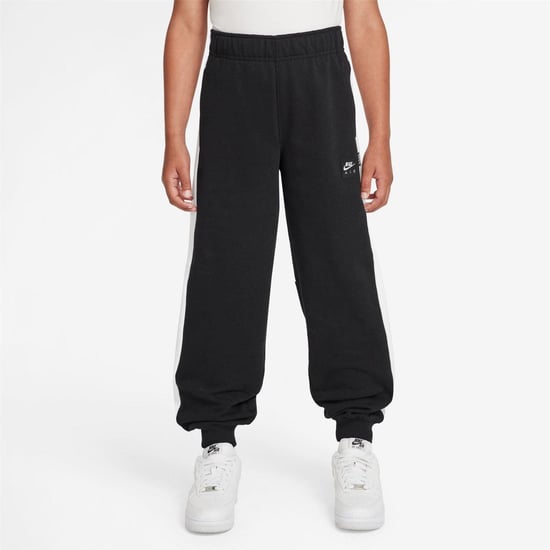 Nike Fleece-joggingbroek met kleurblokken voor kinderen (Zwart/Wit) - Image 1
