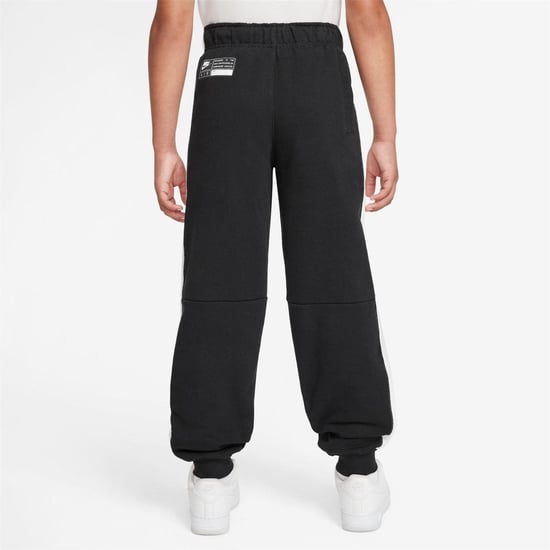 Nike Fleece-joggingbroek met kleurblokken voor kinderen (Zwart/Wit) - Image 2