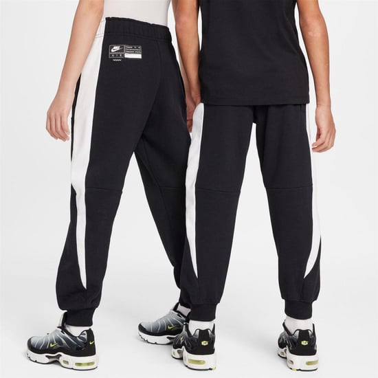 Nike Fleece-joggingbroek met kleurblokken voor kinderen (Zwart/Wit) - Image 4