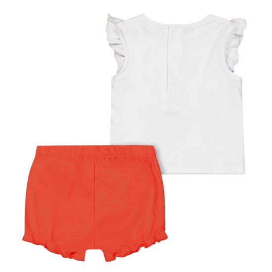 Carrement Beau Setje met topje en korte broek voor babymeisjes: Jolie Nature (Wit/oranje) - Image 2