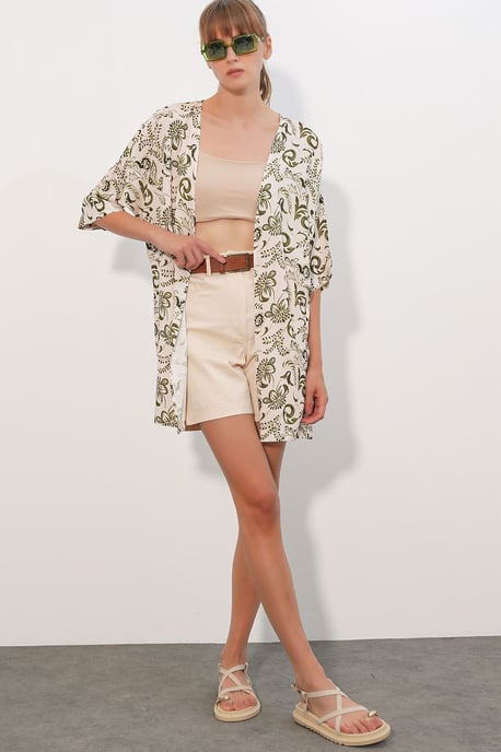 Lange Gedrukte Viscose Kimono - Image 2