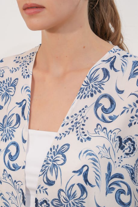 Lange Gedrukte Viscose Kimono - Image 4