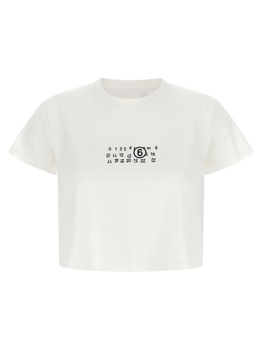 MM6 Maison Margiela Witte Katoenen T-shirt - Image 1