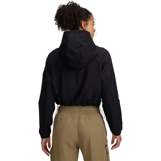 Under Armour Damesjack met capuchon, geweven, uit de Unstoppable-collectie (Zwart) - Image 2