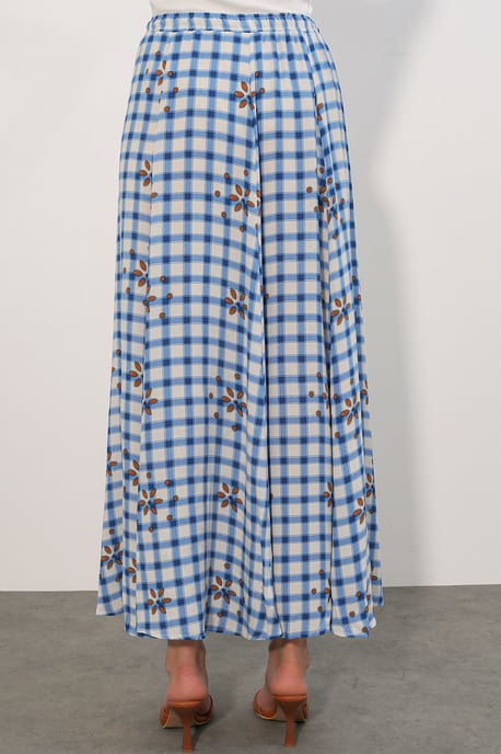 Hoog-Waisted Geruite Maxi Rok - Image 6
