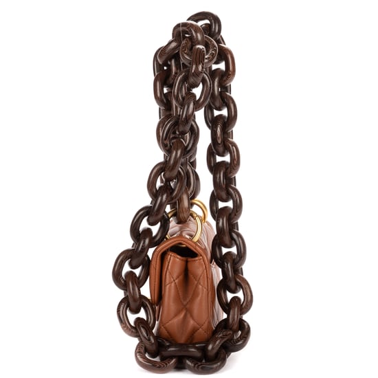 2023 Mini Wenge Wood Flap Bag Mini  schoudertas - Image 3