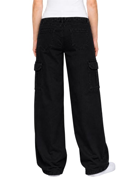 Enzo | Dames Cargo Baggy Jeans - Image 3