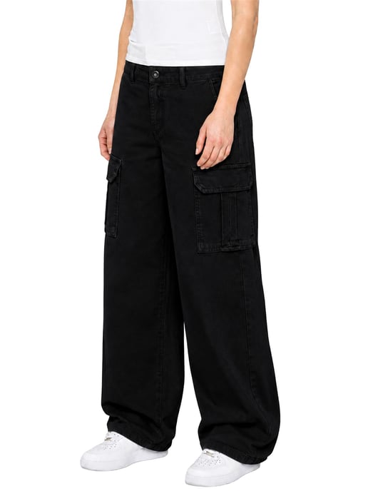Enzo | Dames Cargo Baggy Jeans - Image 4