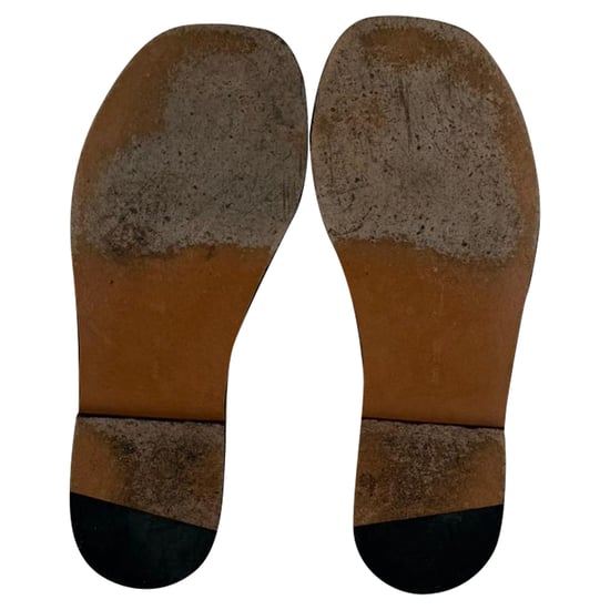 Celine Eyelet T-Strap Platte Sandalen in Wit Leer - Image 6