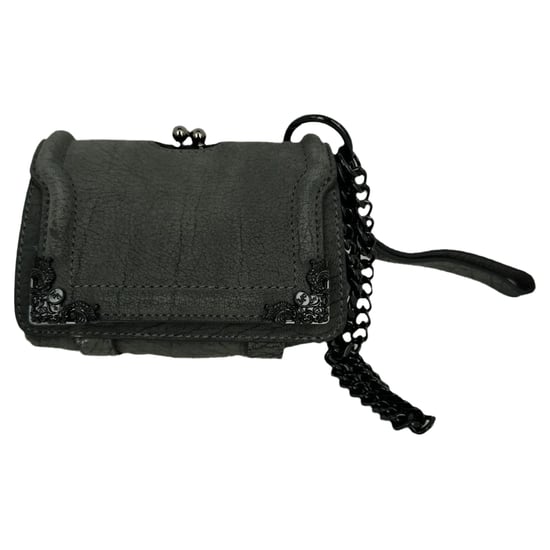 Alexander McQueen Chain Flap Schoudertas in Grijs Leer - Image 1