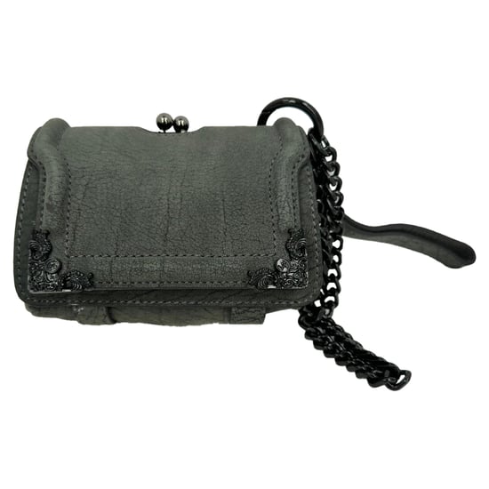 Alexander McQueen Chain Flap Schoudertas in Grijs Leer - Image 2