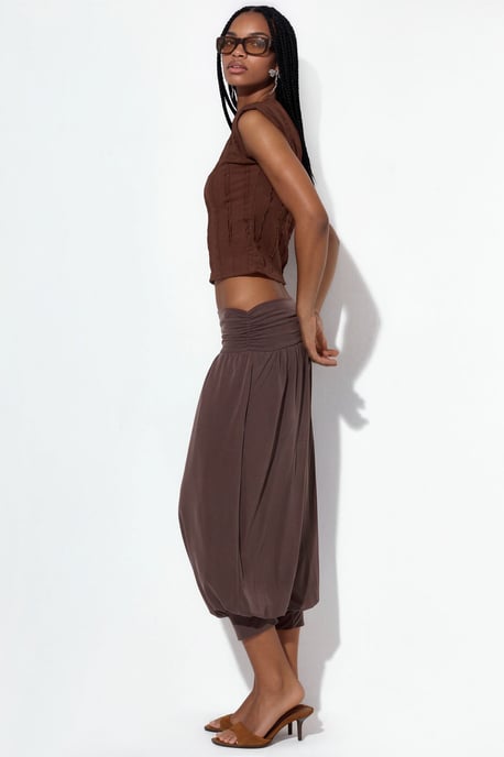 Dames Modal Polyester Capri Salwar Broek - Image 2