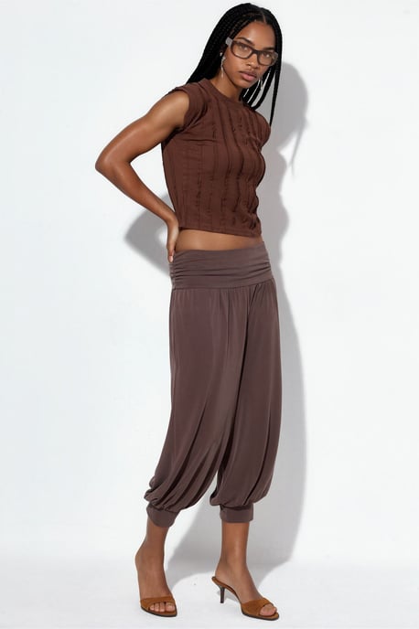 Dames Modal Polyester Capri Salwar Broek - Image 4