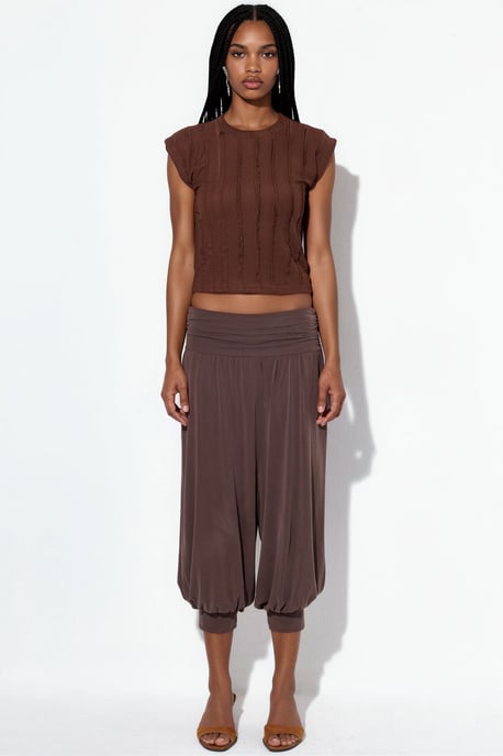 Dames Modal Polyester Capri Salwar Broek - Image 5