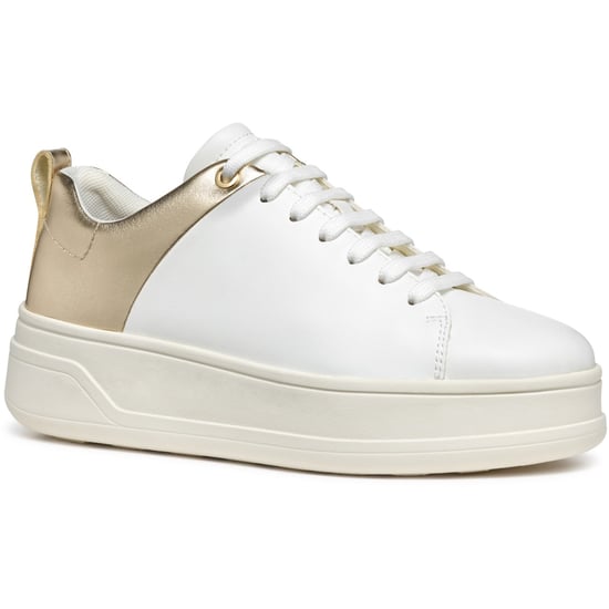 Geox D SPHERICA ECUB-2 Dames Wit/Lichtgouden Sneakers - Image 1