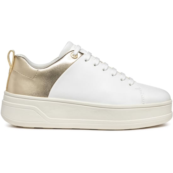 Geox D SPHERICA ECUB-2 Dames Wit/Lichtgouden Sneakers - Image 5