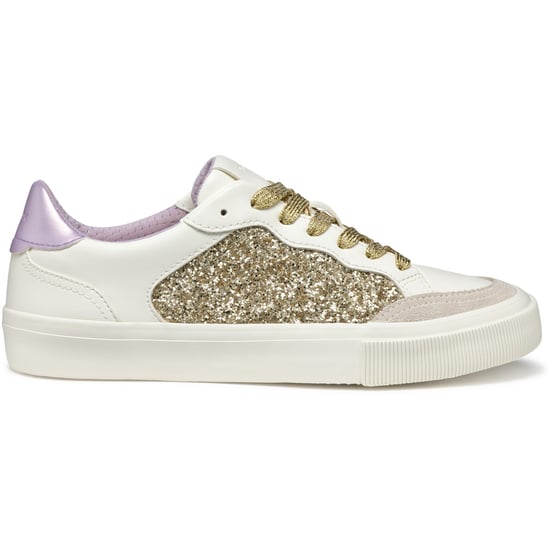 Geox D EMMELENY Dames Optic White/Licht Gouden Sneakers - Image 5