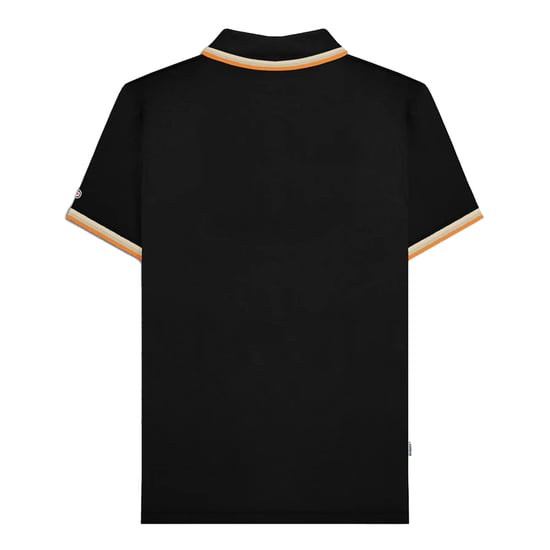Lambretta Herenpoloshirt met drie punten (Zwart/steen/cashew/sinaasappel) - Image 3