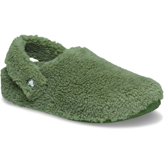 Crocs Classic Cozzzy Polyester Army Green Slippers - Image 1