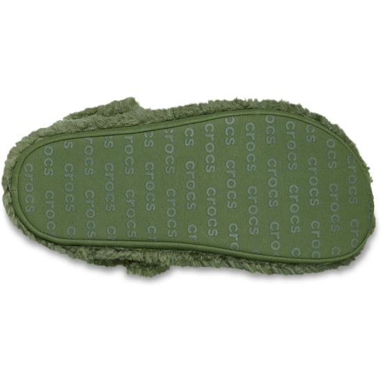 Crocs Classic Cozzzy Polyester Army Green Slippers - Image 4