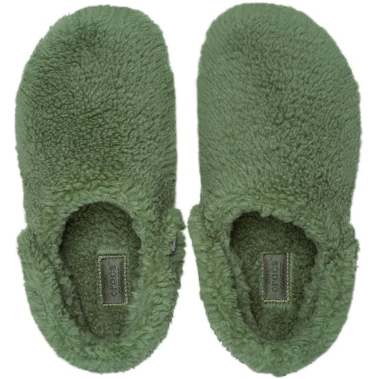 Crocs Classic Cozzzy Polyester Army Green Slippers - Image 5
