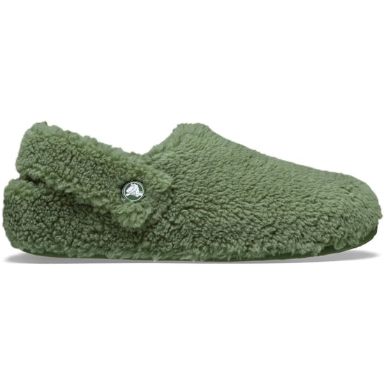 Crocs Classic Cozzzy Polyester Army Green Slippers - Image 6