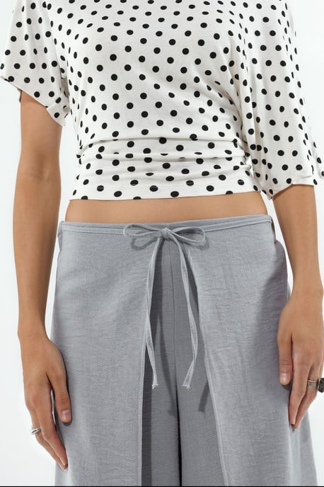 Trekkoord Taille Crepe Broek met Strikdetail - Image 4