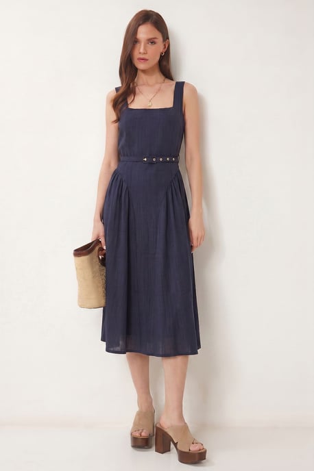 Geknoopte Mouwloze Midi-Jurk - Image 3
